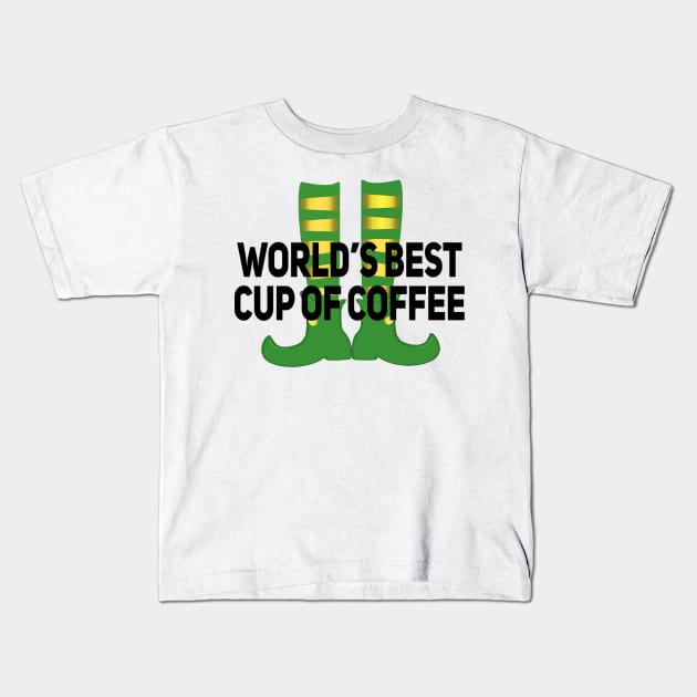 Buddy the Elf Coffee Kids T-Shirt by RetroSalt